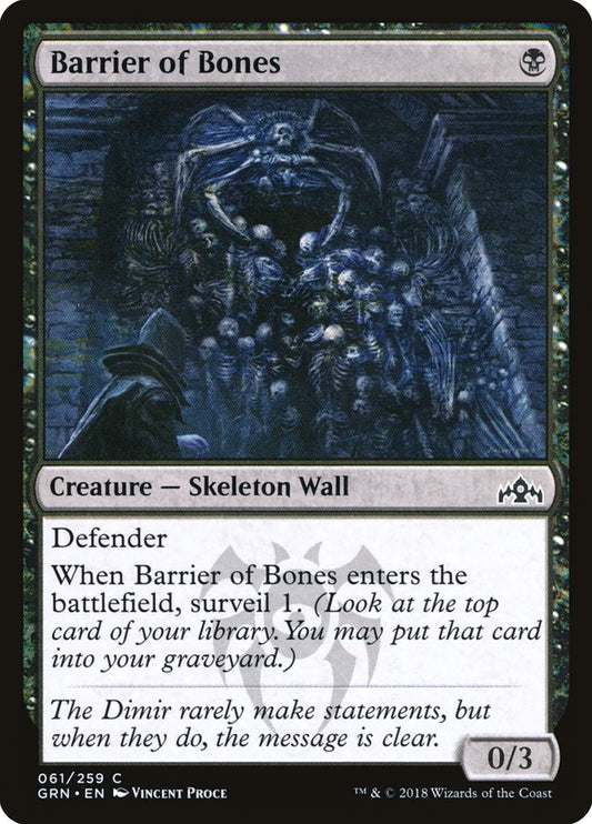 Barrier of Bones - (Foil): Guilds of Ravnica