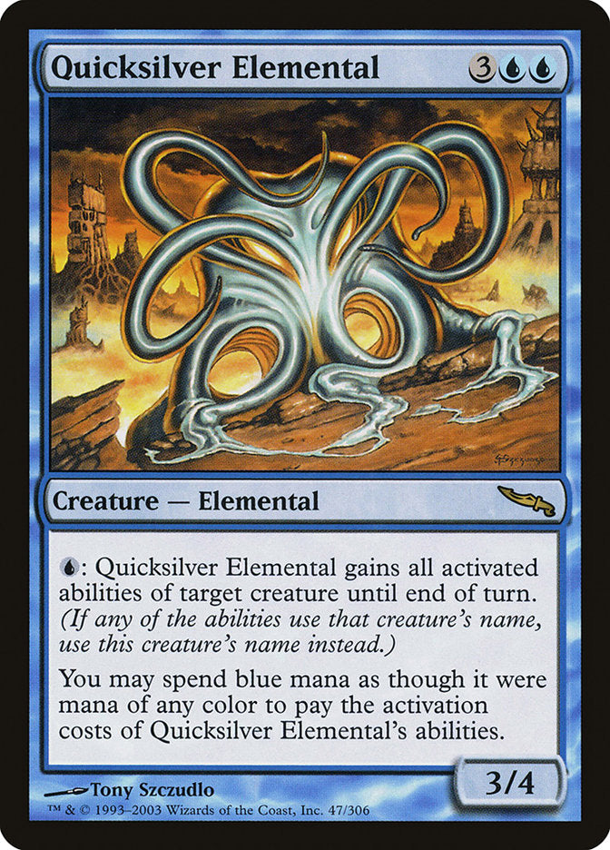 Quicksilver Elemental - (Foil): Mirrodin