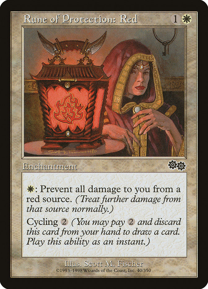 Rune of Protection: Red: Urza's Saga
