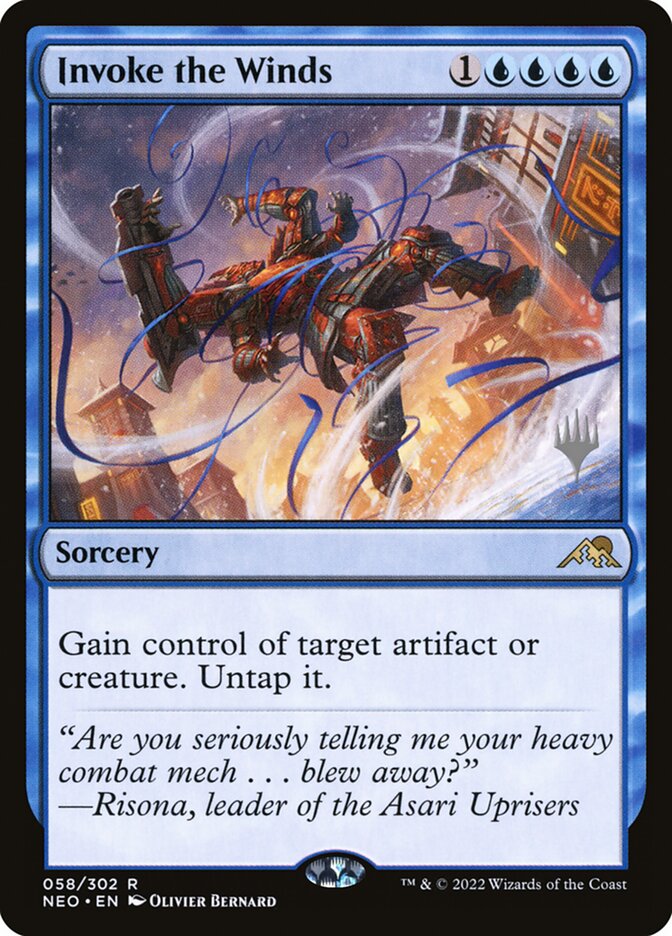 Invoke the Winds - (Foil): Kamigawa: Neon Dynasty Promos