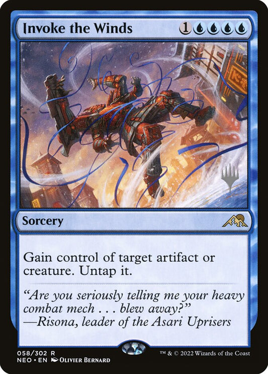 Invoke the Winds - (Foil): Kamigawa: Neon Dynasty Promos