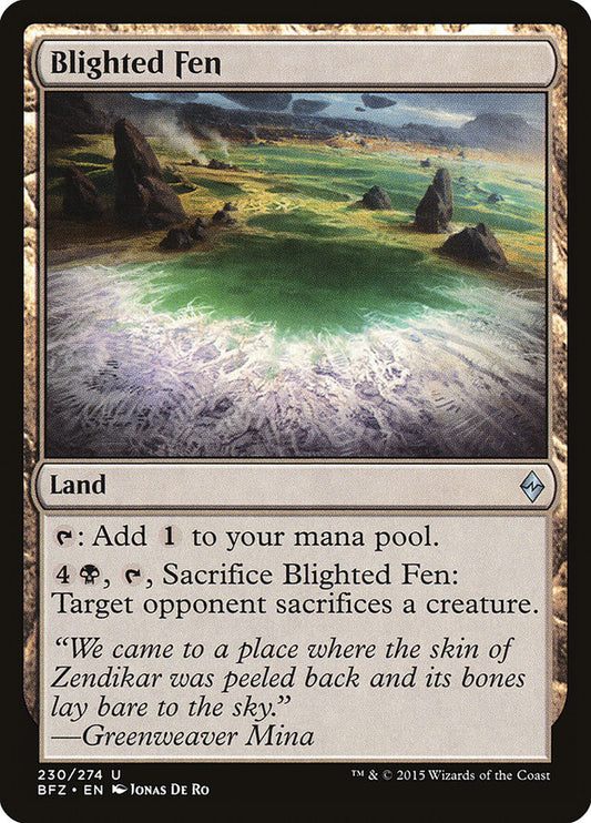 Blighted Fen - (Foil): Battle for Zendikar