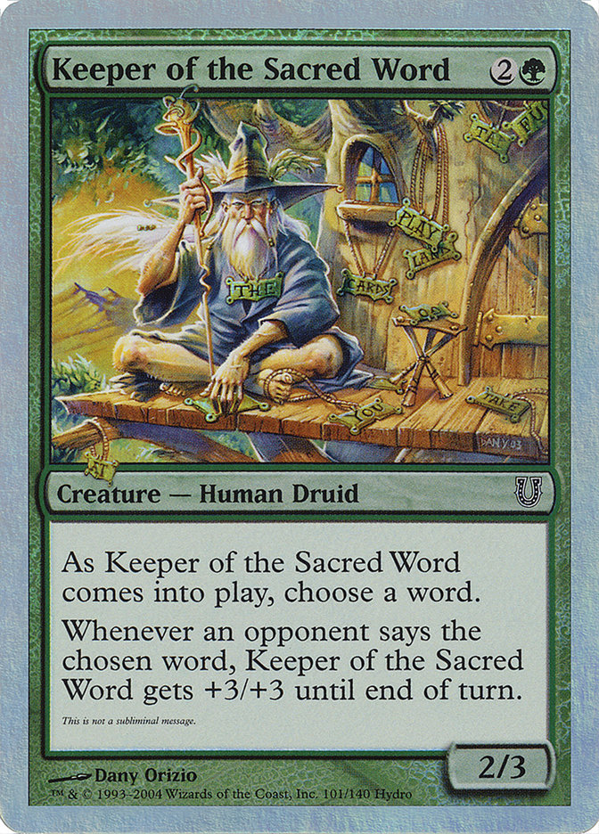 Keeper of the Sacred Word - (Foil): Unhinged