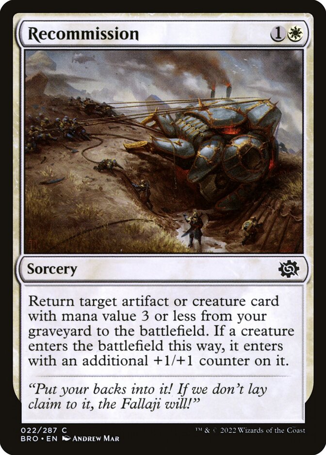 Recommission - (Foil): The Brothers' War