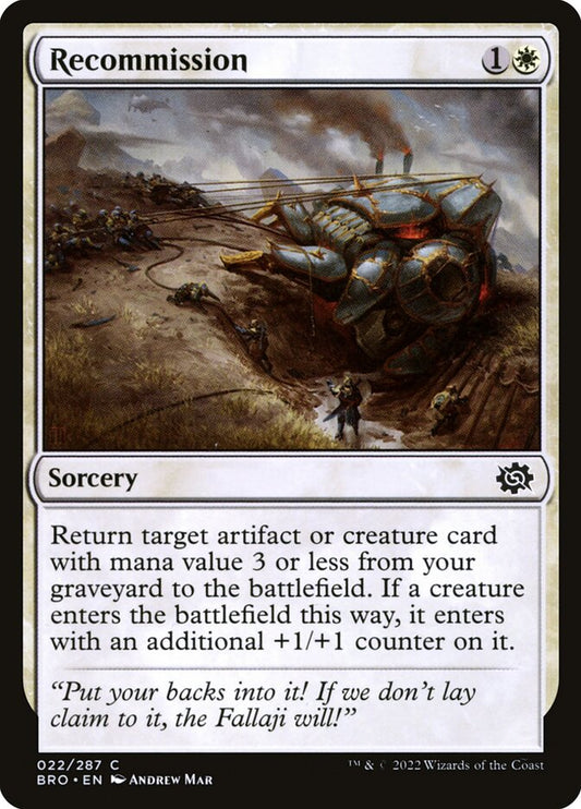 Recommission - (Foil): The Brothers' War