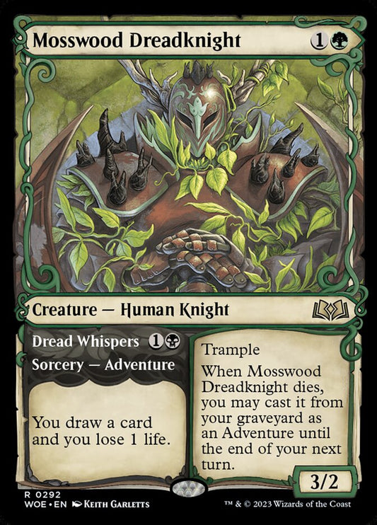 Mosswood Dreadknight // Dread Whispers (Showcase) - (Foil): Wilds of Eldraine