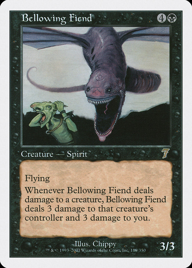 Bellowing Fiend - (Foil): Seventh Edition