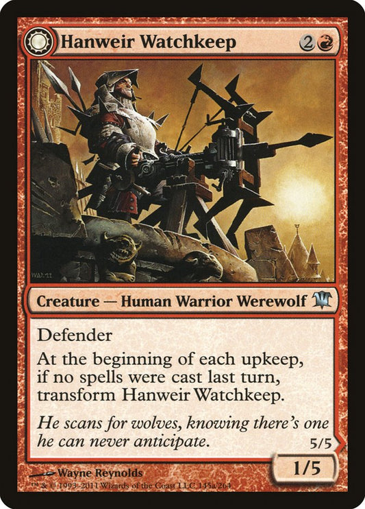 Hanweir Watchkeep // Bane of Hanweir - (Foil): Innistrad