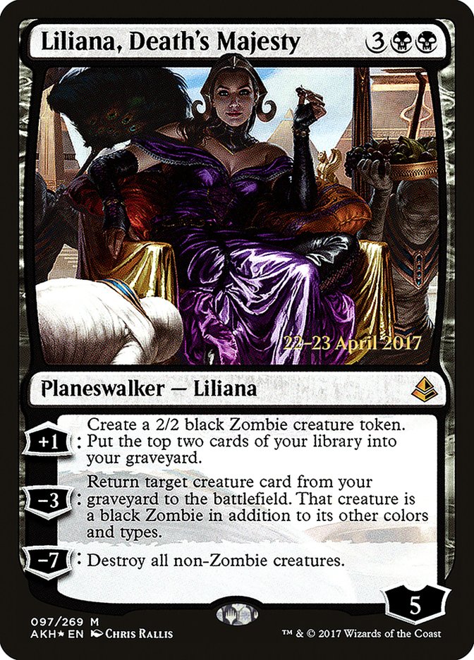 Liliana, Death's Majesty (Prerelease) (Amonkhet) - (Foil): Amonkhet Promos