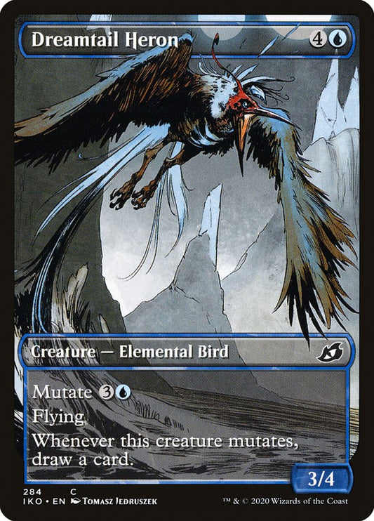 Dreamtail Heron (Showcase) - (Foil): Ikoria: Lair of Behemoths