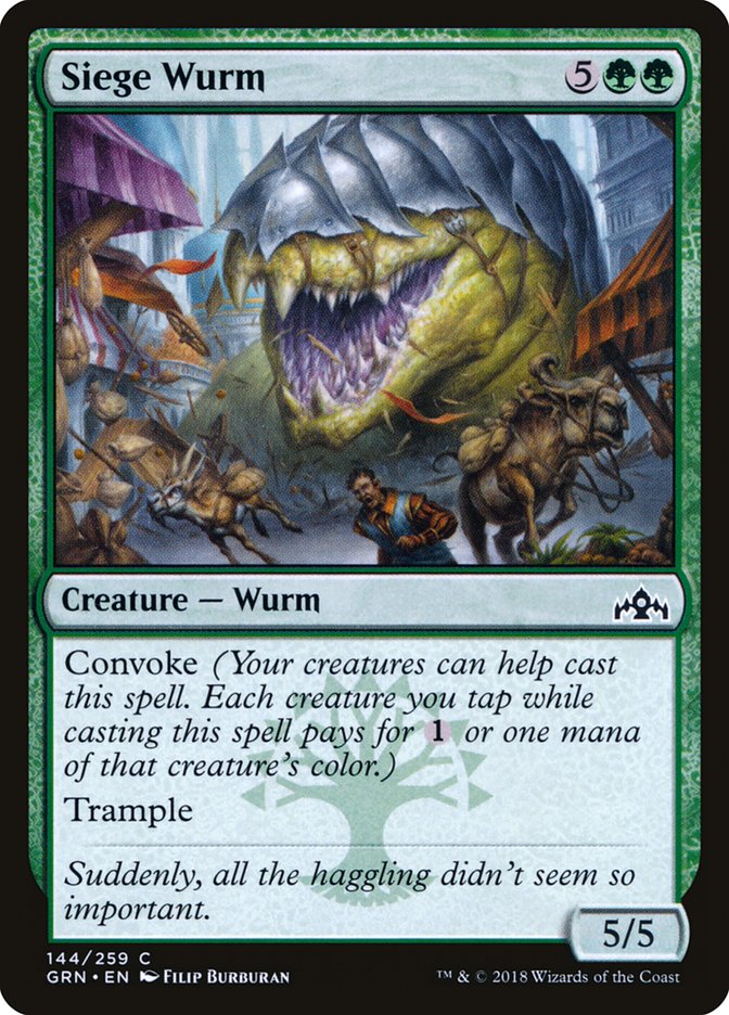 Siege Wurm - (Foil): Guilds of Ravnica
