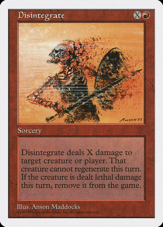 Disintegrate: Fifth Edition