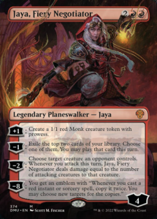 Jaya, Fiery Negotiator (Borderless) - (Foil): Dominaria United