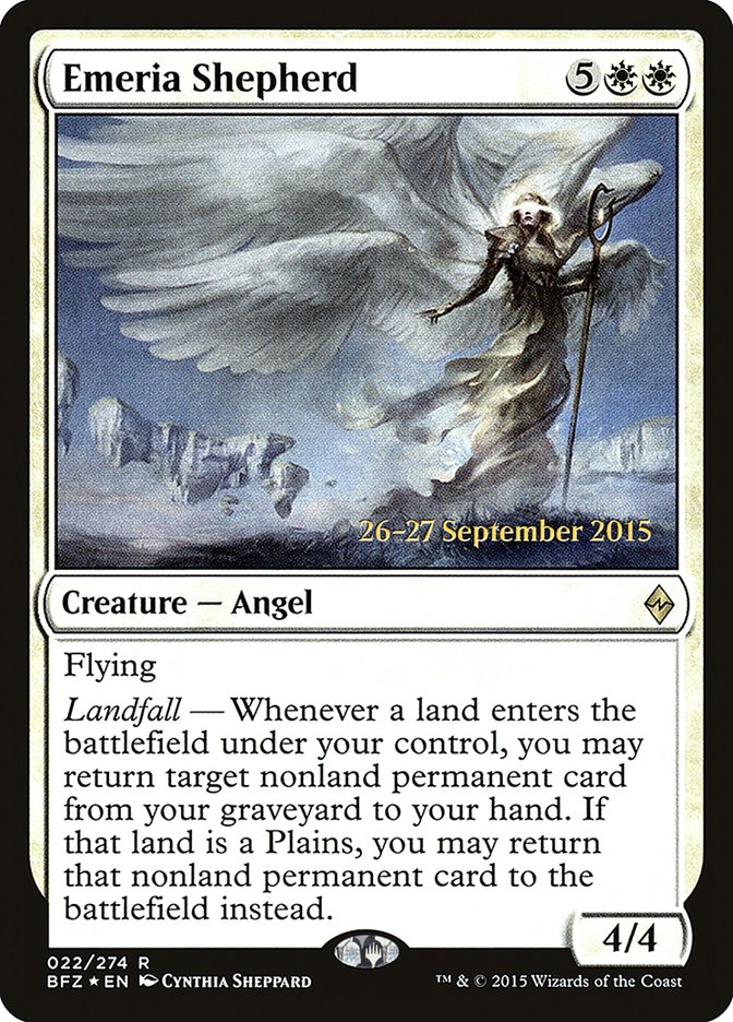 Emeria Shepherd (Prerelease) (Battle for Zendikar) - (Foil): Battle for Zendikar Promos