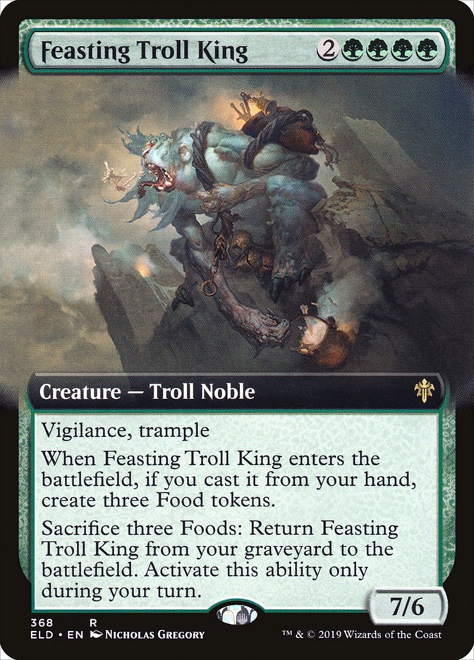 Feasting Troll King (Extended Art): Throne of Eldraine