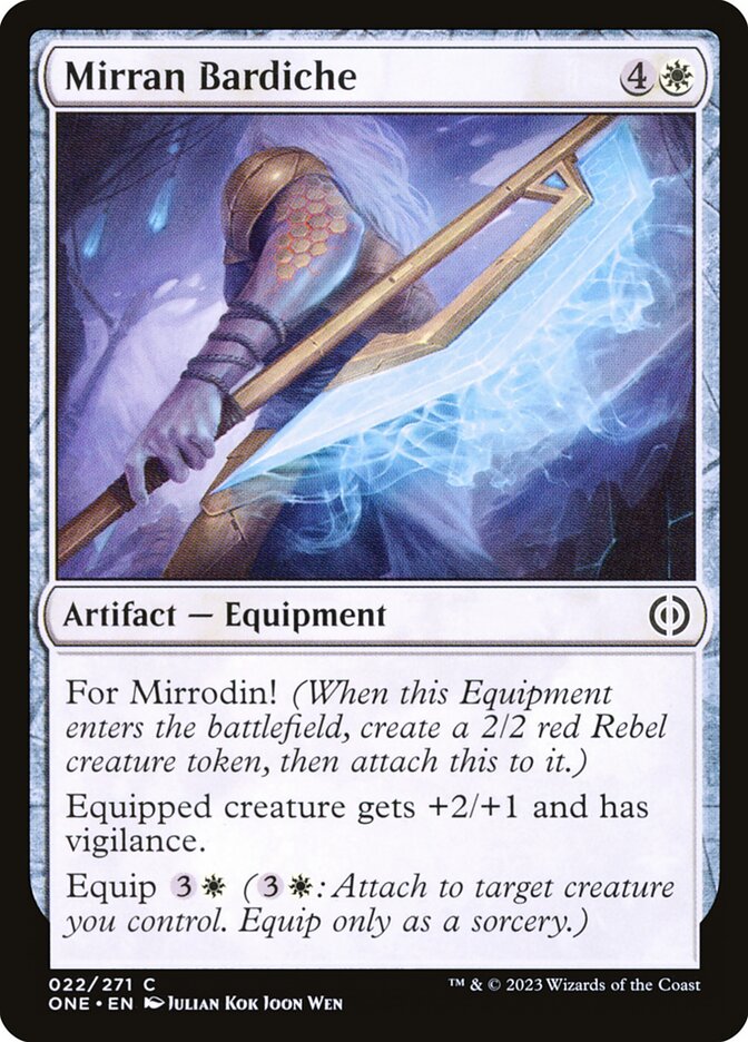 Mirran Bardiche - (Foil): Phyrexia: All Will Be One