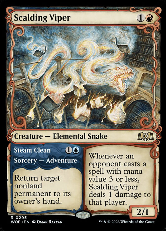 Scalding Viper // Steam Clean (Showcase): Wilds of Eldraine