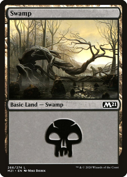 Swamp (#266) - (Foil): Core Set 2021