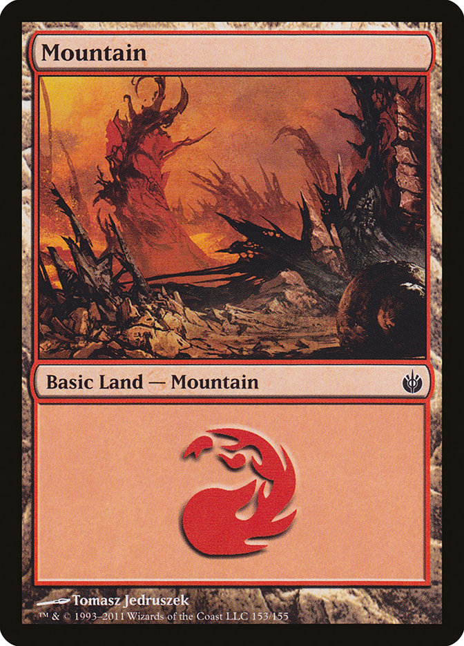 Mountain (#153) - (Foil): Mirrodin Besieged