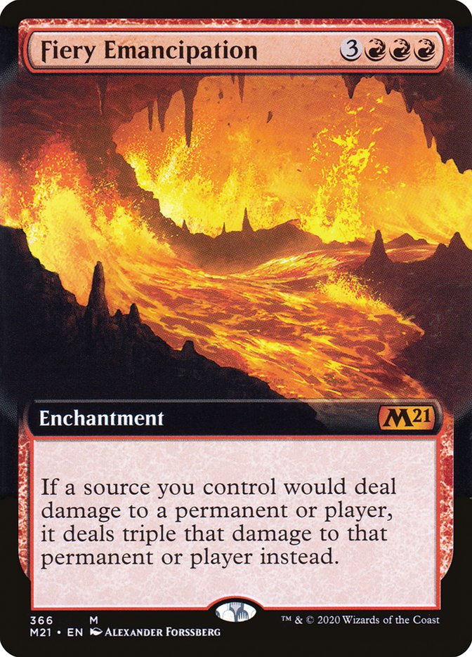 Fiery Emancipation (Extended Art) - (Foil): Core Set 2021