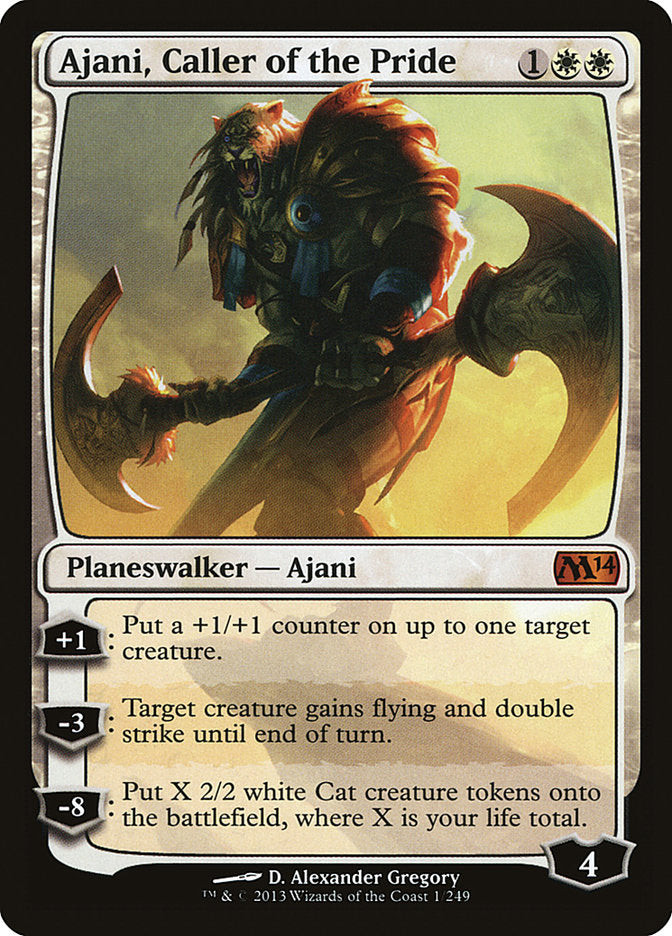 Ajani, Caller of the Pride - (Foil): Magic 2014