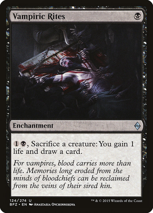 Vampiric Rites - (Foil): Battle for Zendikar