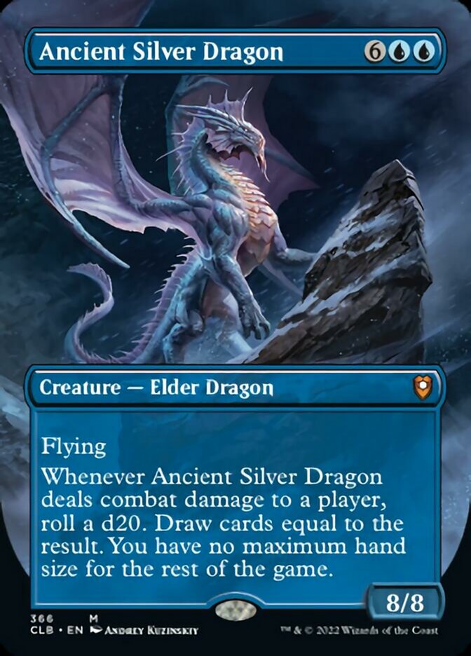 Ancient Silver Dragon (Borderless): Commander Legends: Battle for Baldur's Gate