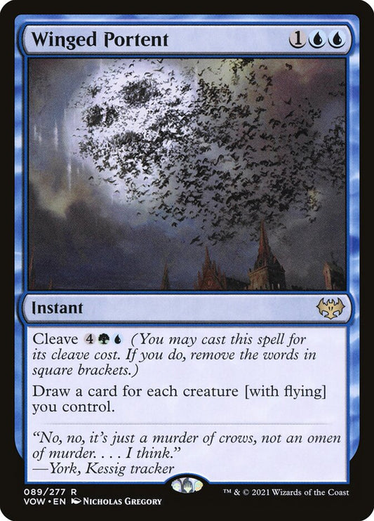 Winged Portent - (Foil): Innistrad: Crimson Vow
