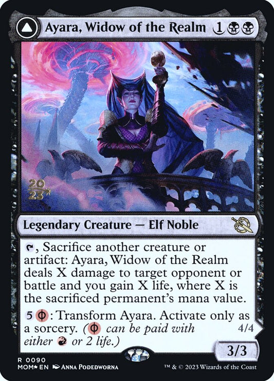 Ayara, Widow of the Realm // Ayara, Furnace Queen - (Foil): March of the Machine Promos
