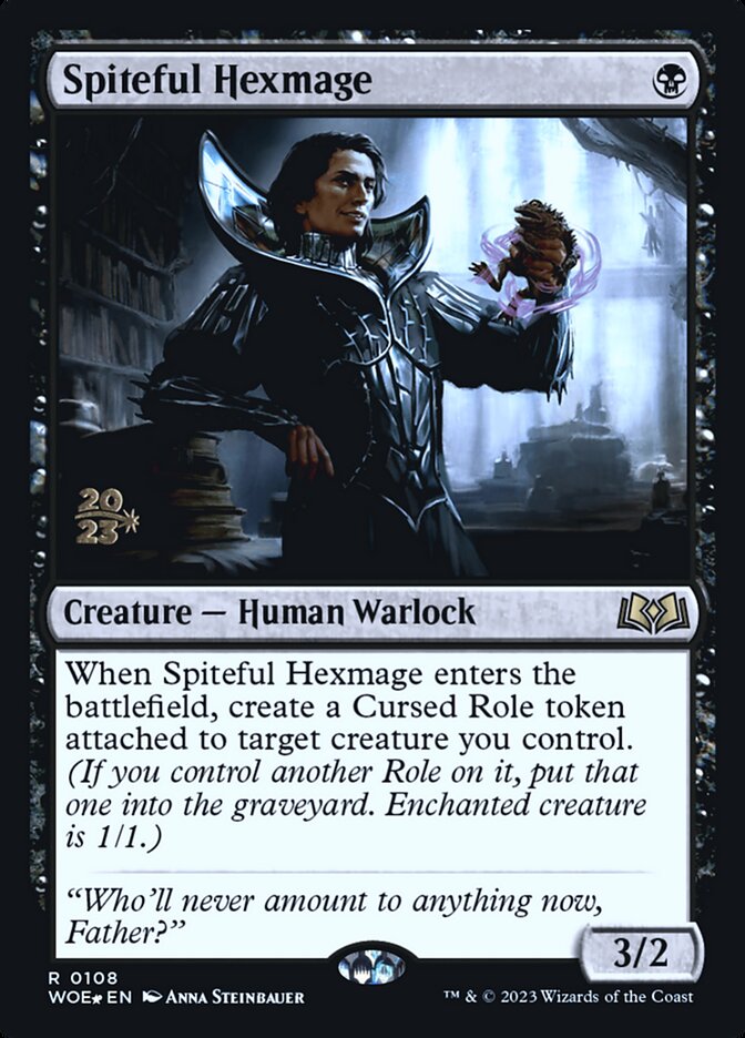 Spiteful Hexmage (Prerelease) (Wilds of Eldraine) - (Foil): Wilds of Eldraine Promos