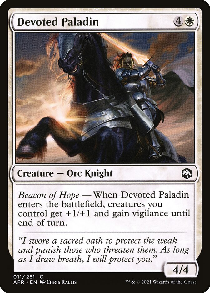 Devoted Paladin - (Foil): Adventures in the Forgotten Realms