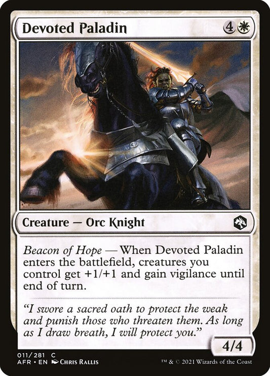 Devoted Paladin - (Foil): Adventures in the Forgotten Realms