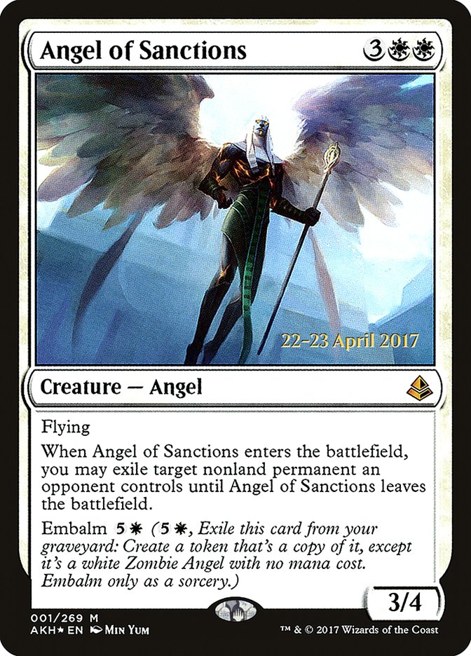 Angel of Sanctions (Prerelease) (Amonkhet) - (Foil): Amonkhet Promos