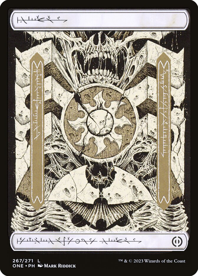 Plains (#267) (Full Art) (Phyrexian) - (Foil): Phyrexia: All Will Be One