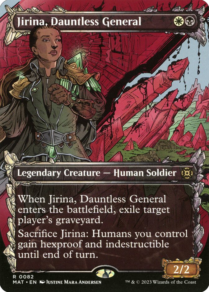 Jirina, Dauntless General (Borderless) (Showcase) - (Foil): March of the Machine: The Aftermath