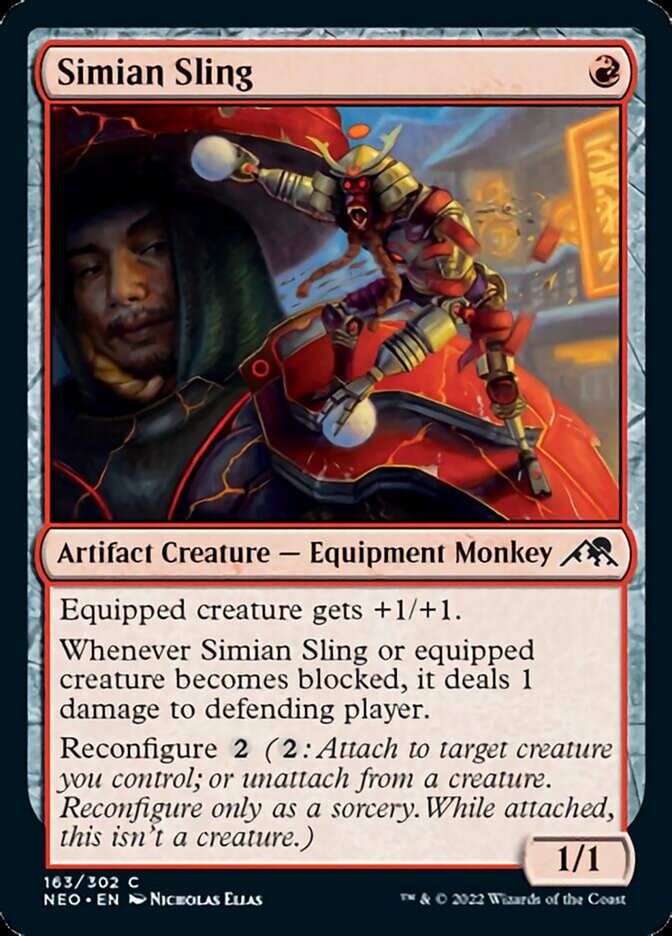 Simian Sling - (Foil): Kamigawa: Neon Dynasty