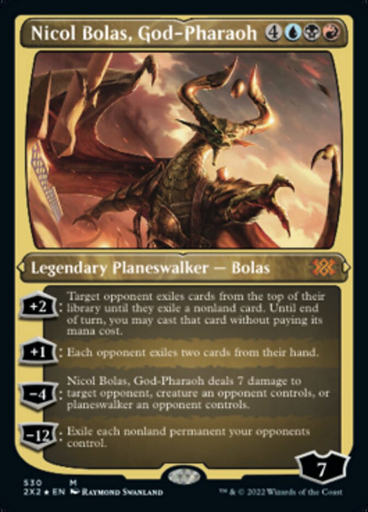 Nicol Bolas, God-Pharaoh (Foil Etched) - (Foil): Double Masters 2022