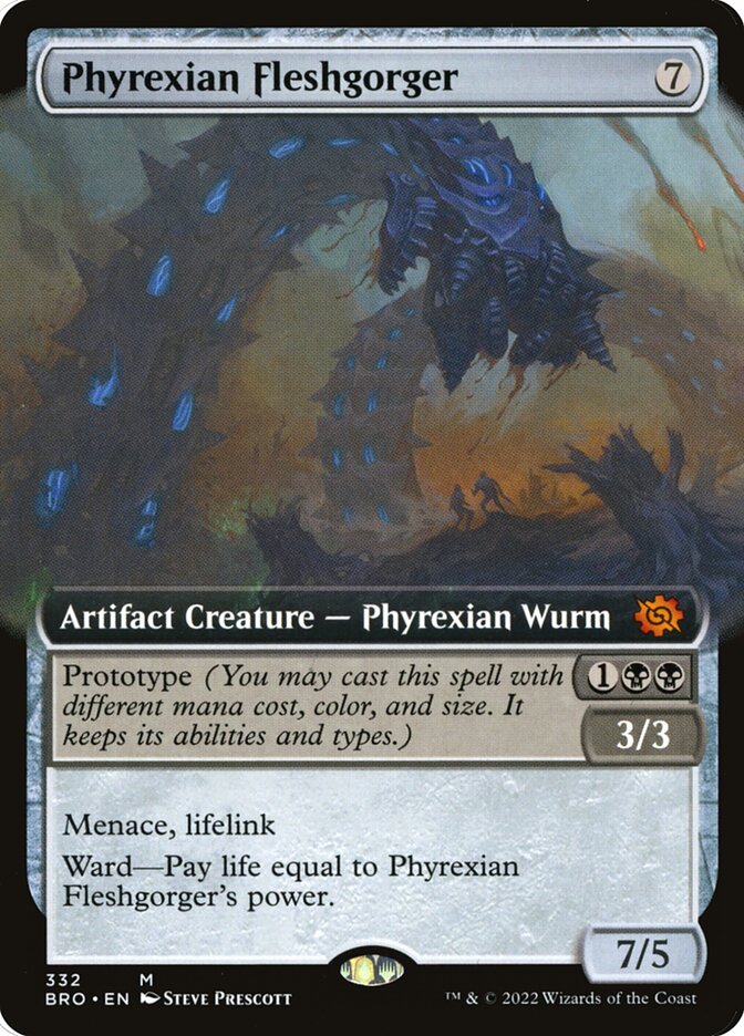 Phyrexian Fleshgorger (Extended Art): The Brothers' War