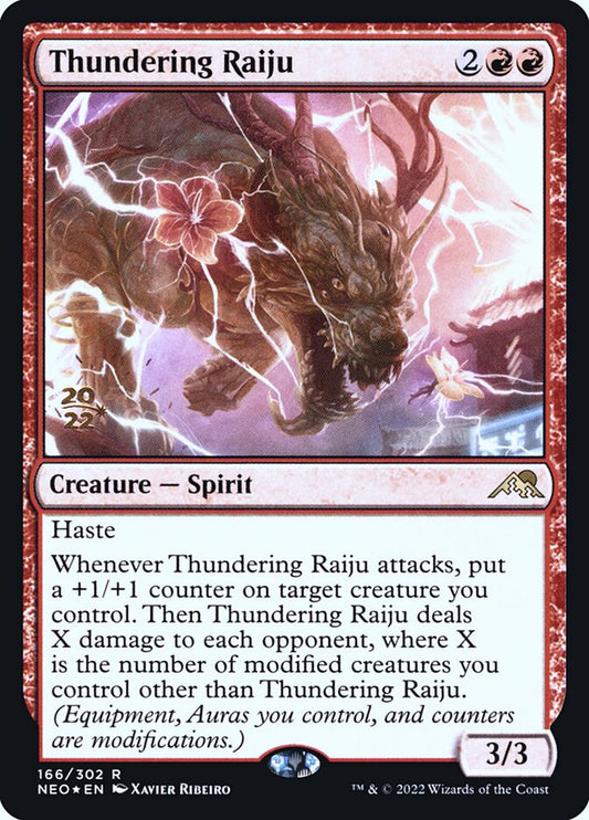 Thundering Raiju: Kamigawa: Neon Dynasty Promos