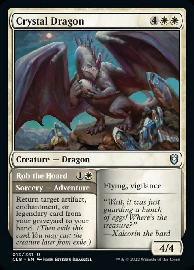Crystal Dragon // Rob the Hoard - (Foil): Commander Legends: Battle for Baldur's Gate