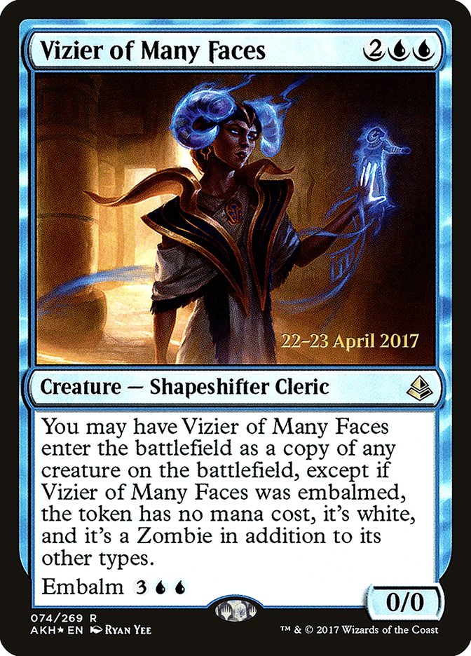 Vizier of Many Faces (Prerelease) (Amonkhet) - (Foil): Amonkhet Promos