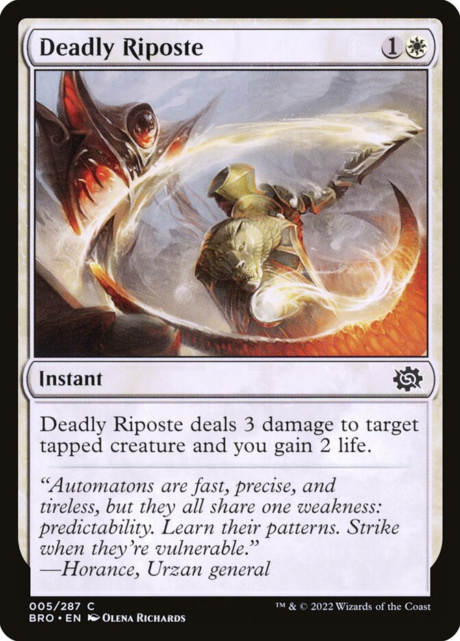 Deadly Riposte - (Foil): The Brothers' War