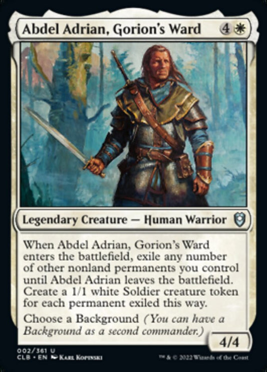 Abdel Adrian, Gorion's Ward: Commander Legends: Battle for Baldur's Gate