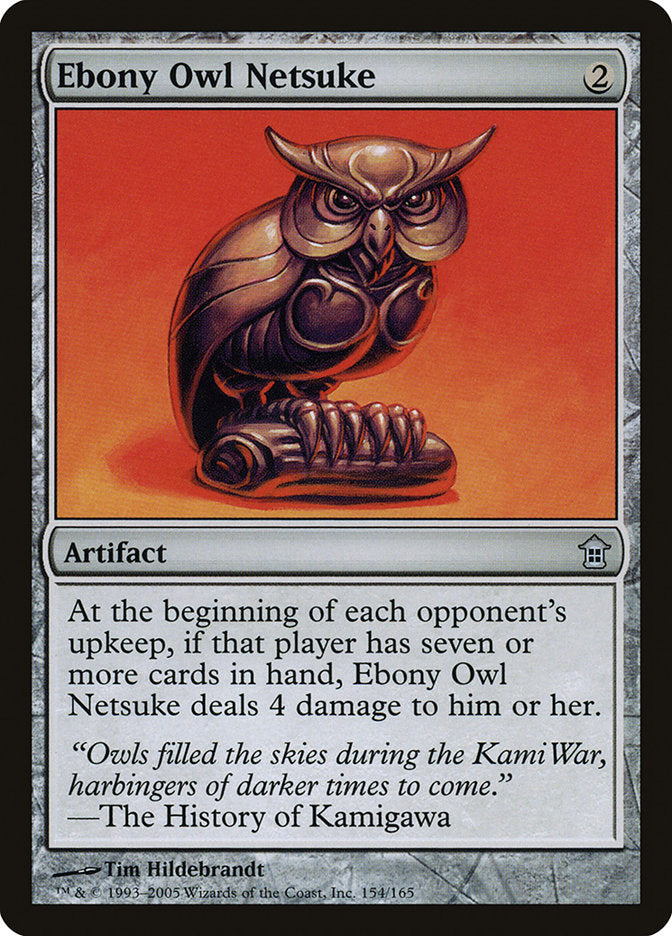 Ebony Owl Netsuke - (Foil): Saviors of Kamigawa