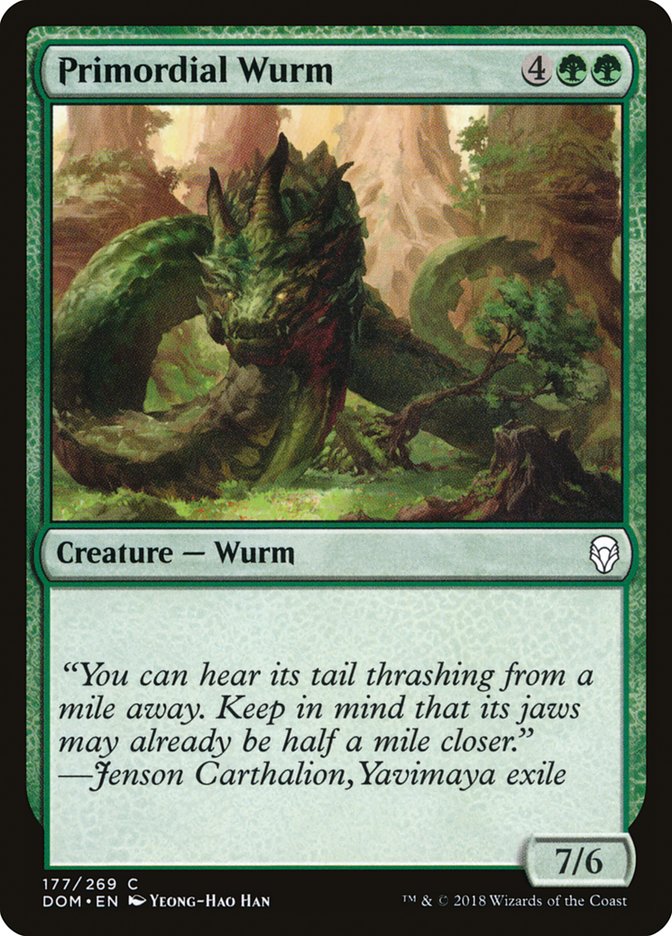 Primordial Wurm - (Foil): Dominaria