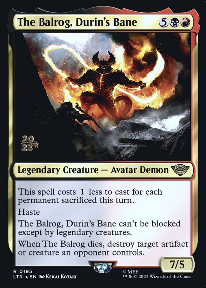 The Balrog, Durin's Bane (Prerelease) (The Lord of the Rings) - (Foil): Tales of Middle-earth Promos