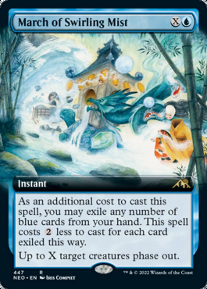 March of Swirling Mist (Extended Art): Kamigawa: Neon Dynasty