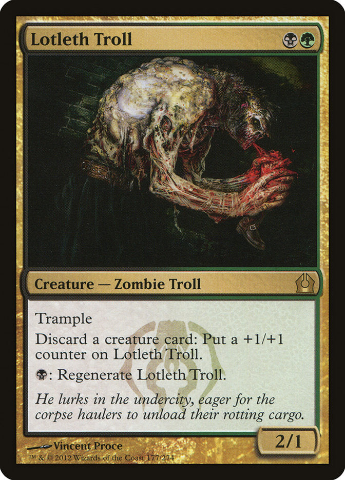 Lotleth Troll - (Foil): Return to Ravnica