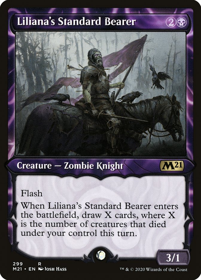 Liliana's Standard Bearer (Showcase) - (Foil): Core Set 2021