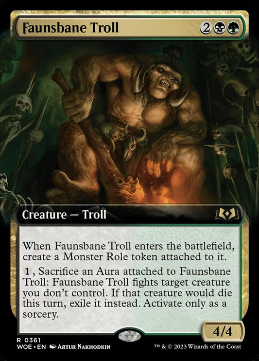 Faunsbane Troll (Extended Art) - (Foil): Wilds of Eldraine